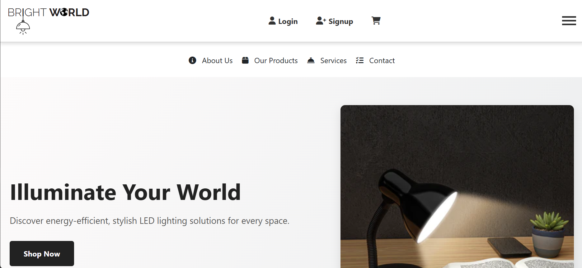 Light E-commerce Website